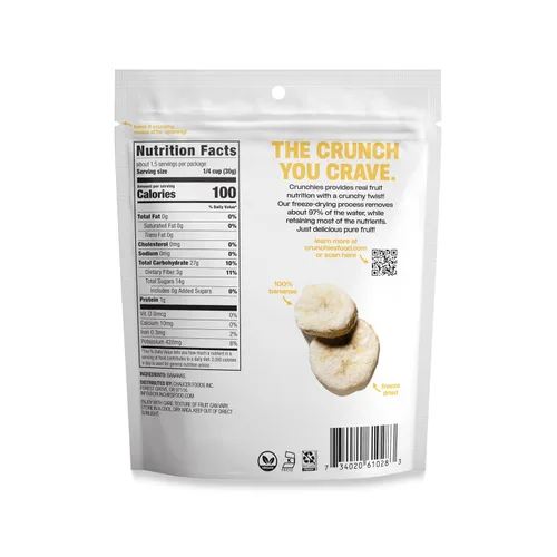 Miniatura 2 de Crunchies Frutas liofilizadas, frutas crujientes 100% naturales, sin OMG y kosher, paquetes de aperitivos de frutas liofilizadas resellables