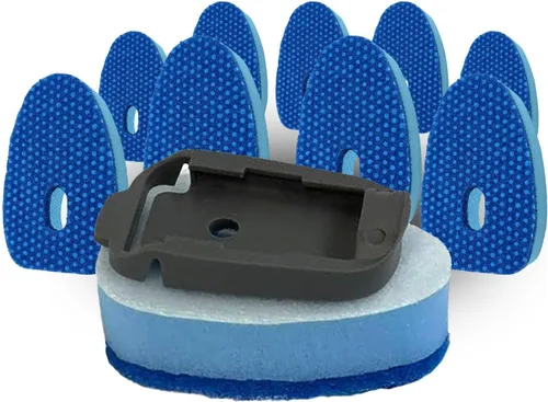 Miniatura 2 de Smilyeez Recambio de esponja punteada azul sin plástico para Scotch-Brite's Dishwand Recambio de 10 unidades con adaptador