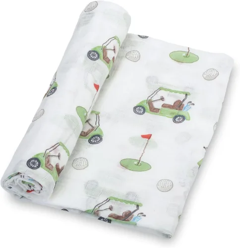 Miniatura 12 de LollyBanks Manta para envolver al bebé, manta de muselina 100% algodón para niños y niñas, grande de 47 x 47 pulgadas, mantas suaves y transpirables