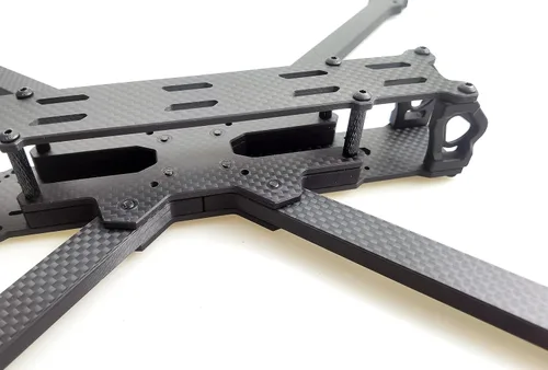 Miniatura 2 de QWinOut XL10 V6 16.535 in distancia entre ejes Kit de marco RC Rack 10 pulgadas para DIY Racer Drone (sin impresión 3D)