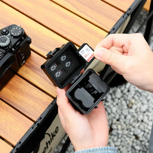 Miniatura 8 de JJC Estuche portátil para batería y tarjeta de memoria de cámara, caja organizadora de batería para 2x Canon LP-E17 LP-E12 LP-E10 Fuji NP-W126