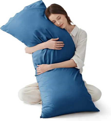 Miniatura 20 de Bedsure Juego de 2 fundas de almohada frescas de tamaño queen, rayón derivado de bambú, transpirables y suaves como la seda con cierre de sobre, 13