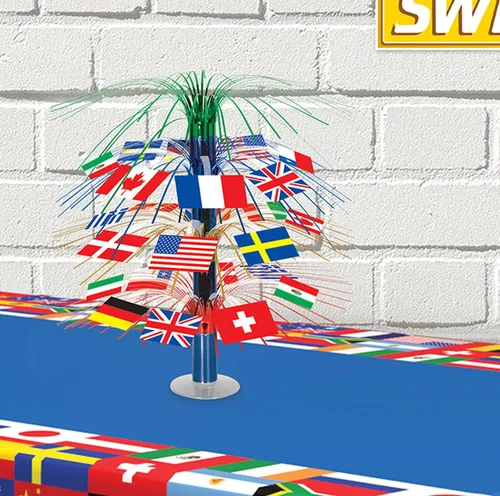 Miniatura 5 de Beistle International World Flags - Centro de mesa en cascada, decoración de fiesta temática de viaje, 18 pulgadas