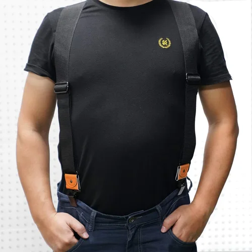 Miniatura 3 de Melo Tough - Tirantes de fuerza industrial para hombre, tirantes parciales elásticos para comerciante, tirantes de 2 pulgadas de ancho