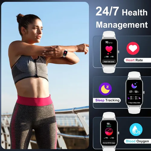 Miniatura 3 de Reloj inteligente (respuesta/hacer llamada), nuevo rastreador de fitness 2025 para hombres y mujeres, reloj de fitness HD de 1.57 pulgadas, monitor