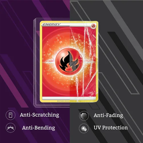 Miniatura 2 de Cargadores superiores de 50 unidades compatibles con tarjetas coleccionables de Pokémon, protectores rígidos de tarjetas deportivas de 35 puntos