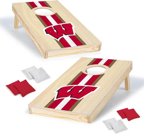 Miniatura 35 de Wild Sports College - Juego de cornhole de madera maciza de 1 x 2 pies con impresión directa HD gráficos del equipo, tamaño de viaje