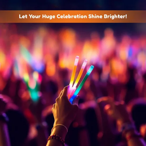 Miniatura 6 de Glow Fever Palitos que brillan en la oscuridad – 100 unidades de barras brillantes de 6 pulgadas pack de fiesta a granel con tapas de extremo