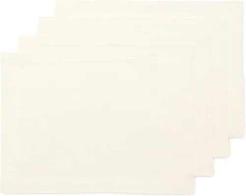 Miniatura 103 de Solino Home Juego de 4 manteles individuales blancos de 100 % lino puro de 14 x 14 pulgadas para invierno, San Valentín, primavera, Pascua, Fete