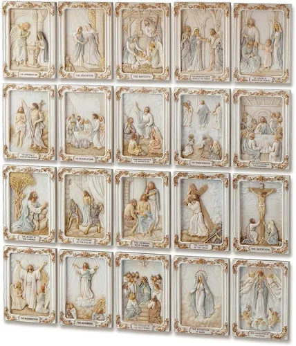 Miniatura 2 de Veronese Design Juego de placas de pared de Los Misterios del Rosario