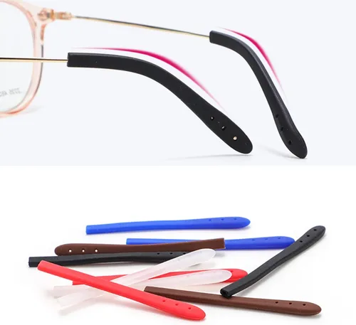 Miniatura 7 de Puntas de patillas para lentes antideslizantes para lentes antideslizantes para sujetar las orejas, manga de tubo, lentes cómodos de repuesto