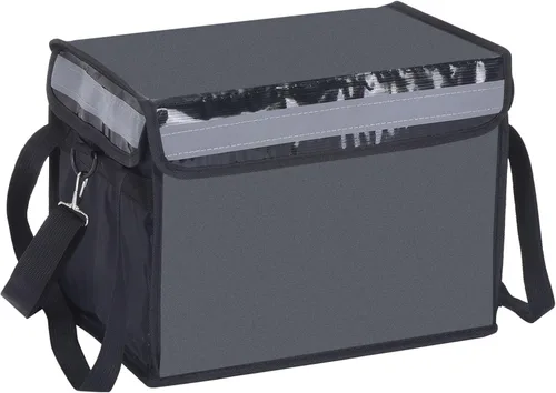 PATIKIL Bolsa aislante para pizza L, 14.2 x 9.4 x 9.4 pulgadas, bolsa térmica para alimentos para pizza caliente/fría, color negro (22L)