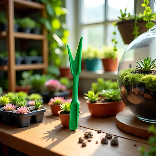 Miniatura 2 de Mini herramientas de trasplante de suculentas de mano, Widger de plástico, plántulas de plástico Dibber para excavar, mini jardines, herramientas