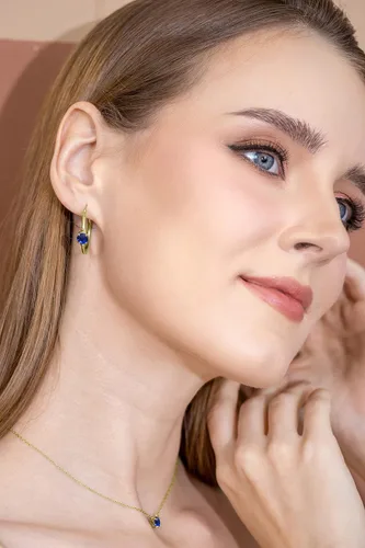 Miniatura 4 de Hoops Earrings for Women, Birthstone Earrings, Genuine or Synthetic Gemstone Earrings, Fashion Earrings, Trendy Earrings, Sterling Silver Hoop