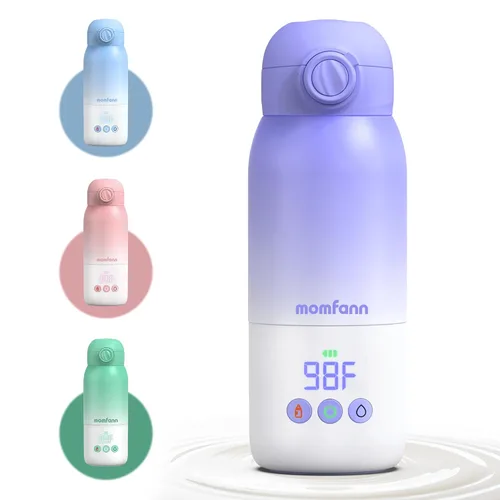 Miniatura 9 de Calentador de biberones portátil para viajes, modos duales de calentamiento para leche materna y agua, calentador de biberones de leche portátil