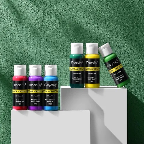 Miniatura 9 de Magicfly Pintura acrílica para exteriores, juego de 30 colores/tubos (2.3 fl oz, 2 onzas) con caja de almacenamiento, pigmentos ricos, pinturas