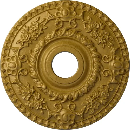 Miniatura 24 de Ekena Millwork CM18RORUS Medallón de techo de rosa, 18.0 in de diámetro exterior x 3.5 in de diámetro interior x 1.4 in de diámetro interior x 1.4