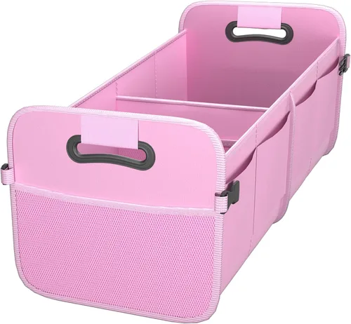 Miniatura 8 de Sposuit Organizador de maletero para automóvil, almacenamiento plegable de 70 litros con 11 bolsillos y asas reforzadas, organizadores de maletero