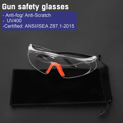 Miniatura 4 de Orejeras de protección auditiva para disparos, gafas de seguridad para armas, tapones para los oídos, funda protectora Azul