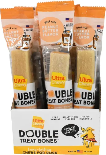 Miniatura 21 de Ultra Chewy Sabores de mantequilla de maní, pollo, tocino y queso: golosinas de larga duración fabricadas en Estados Unidos para razas grandes