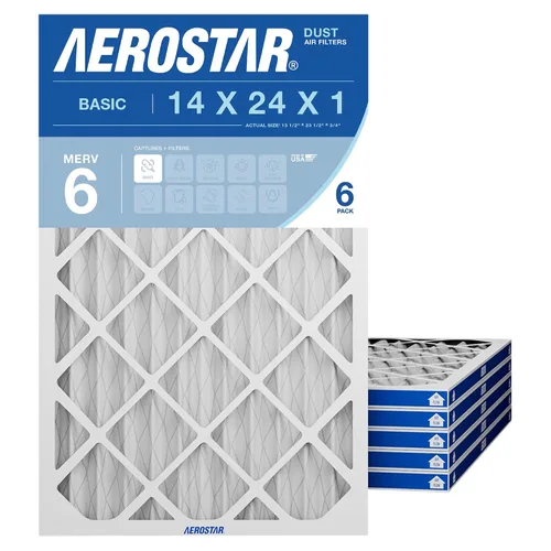 Miniatura 10 de Aerostar MERV 8 14 x 24 x 1 – 4 unidades – Filtros plisados para HVAC, horno y aire acondicionado – Elimina el polvo, la pelusa, el moho y el polen