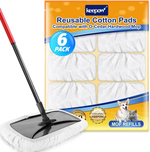Miniatura 8 de KEEPOW Almohadillas reutilizables para trapeador compatibles con mopa de microfibra O Cedar Hardwood Floor'N More, cabezales de repuesto para uso
