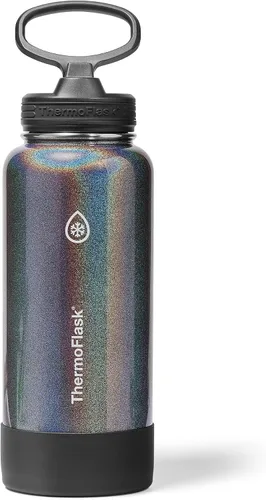 Miniatura 7 de ThermoFlask Botella de agua aislada con tapa de boquilla, a prueba de fugas, botella de agua de acero inoxidable para bebidas frías y calientes
