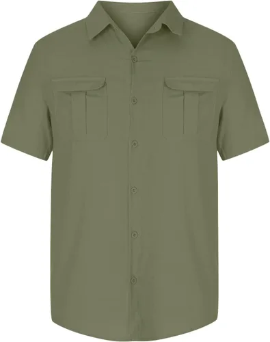 Miniatura 2 de Men's Cuban Guayabera Linen Shirts Solid Color Casual Short Sleeve Button Down Shirt Summer Beach Tops with Pockets
