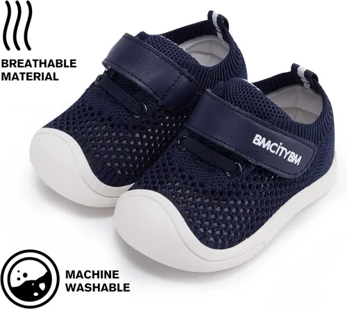 Miniatura 7 de BMCiTYBM Zapatos para caminar de malla transpirable para bebés, niños y niñas, ligeros, antideslizantes, para primeros pasos, 6, 9, 12, 18, 24 meses