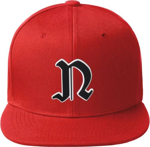 Miniatura 894 de Daxton Gorra clásica con visera de billete plano con letras del alfabeto inglés antiguo de la A a la Z