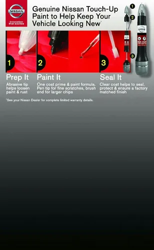 Miniatura 4 de Nissan Touch Up, Aplicador de pintura, .5 onzas, 3 en 1 (K23 negro brillante)
