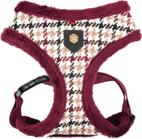 Miniatura 7 de Puppia Stefan - Arnés para perro sobre la cabeza cálido de invierno, con patrón de gofre, ajustable en el pecho para perros pequeños y medianos