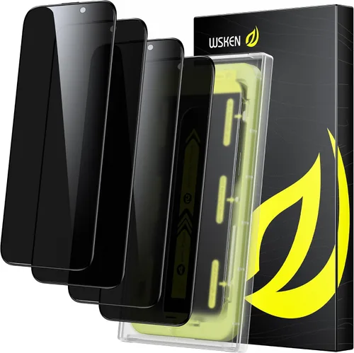 WSKEN Protector de pantalla de privacidad para iPhone 15 Pro Max [eliminación automática de polvo] Pantalla de cobertura completa 2.5D Edge 28