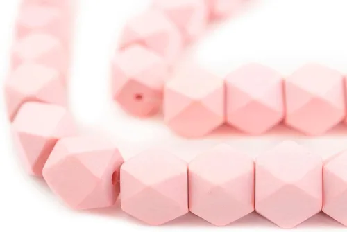Miniatura 13 de TheBeadChest - Cuentas de madera de cubo sin esquinas azul azul: cuentas orgánicas naturales de corte de diamante de 0.787 in para la fabricación