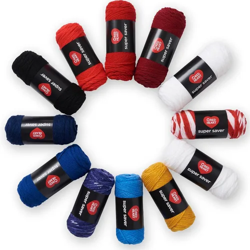 Miniatura 8 de Red Heart Super Saver Super Yarn - Kit de manualidades para proyectos de ganchillo y tejer y amigurumi