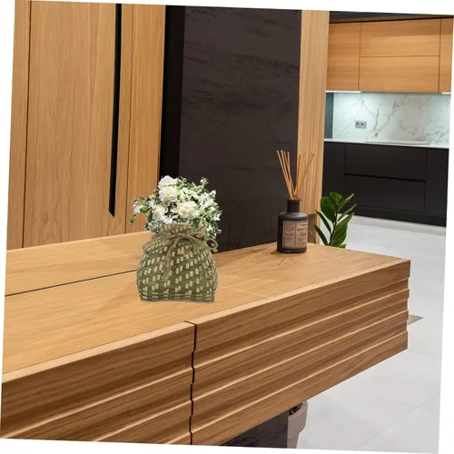 Miniatura 6 de Cabilock Cesta de flores tejida a mano pequeña cesta de pescado almacenamiento de bambú para decoración de cocina estilo aleatorio