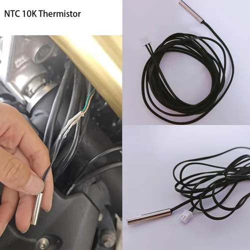 Miniatura 6 de 4pcs 10K termistor 3 M, 3950 NTC 10K termistor sensor de temperatura sonda de acero inoxidable NTC 10K sensor de temperatura uso para dispensador
