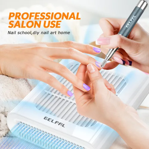 Miniatura 2 de Colector profesional de polvo de uñas, colector de polvo de uñas ajustable para uñas acrílicas, ventilador eléctrico de uñas, bajo ruido, colector