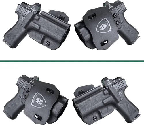 Miniatura 2 de WARRIORLAND Funda OWB Kydex con corte óptico, ajuste seleccionado para Glock 17/19/19X/43/43X MOS, sin riel 1911, Hellcat/Hellcat Pro, Taurus Glock