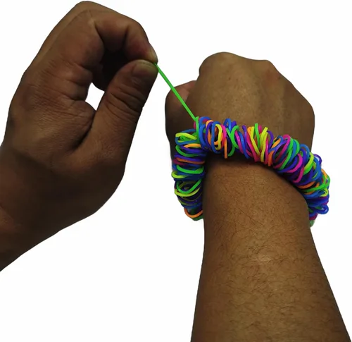 Paquete de 3 pulseras elásticas para la ansiedad para recoger la piel, juguetes para aliviar la ansiedad, terapia para tricotilomanía
