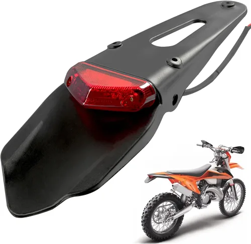 Miniatura 11 de Luz trasera LED roja de montaje en guardabarros trasero, lámpara de freno, señales de giro, luz de placa de matrícula para motocicleta todoterreno