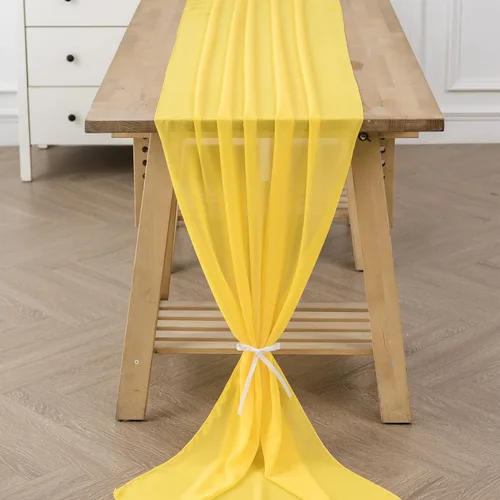 Miniatura 47 de Paquete de 2 caminos de mesa de gasa de 10 pies de 29 x 120 pulgadas, camino de mesa romántico transparente para boda, fiesta de cumpleaños