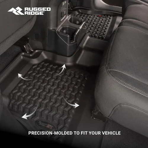 Miniatura 3 de Rugged Ridge Revestimientos de piso trasero para Jeep Wrangler JLU Negro 12950.48 Compatible con Jeep Wrangler JLU 2018-2025 de 4 puertas