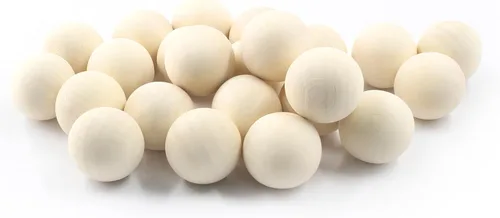 Miniatura 9 de Uenhoy 100 bolas redondas de madera de 1/2 pulgada (0.472 in), bolas de madera natural sin terminar, esferas de madera para manualidades y proyectos