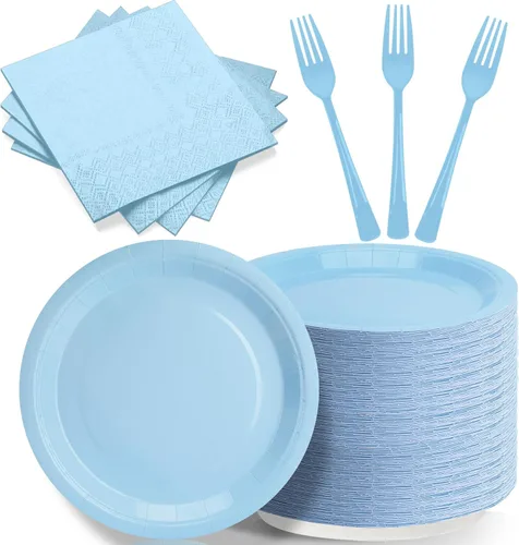 Miniatura 13 de Platos y servilletas de papel negro para fiestas, platos de postre de 50 x 7 pulgadas, servilletas de 50 x 5 pulgadas y tenedores de 50 x 7.08