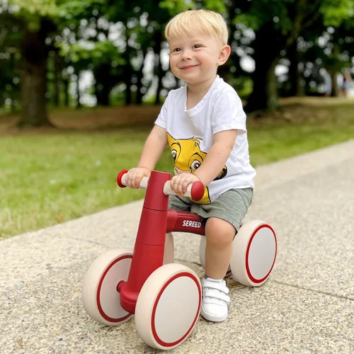 Miniatura 8 de SEREED - Bicicleta de equilibrio para bebés de 1 año, niños y niñas de 12 a 24 meses, primera bicicleta para niños de 4 ruedas, regalos de primer
