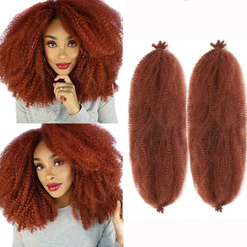 Miniatura 26 de Cabello afro Twist morado degradado de 16 pulgadas, cabello Marley pre-separado para rastas suaves, cabello trenzado Marley Twist Ombre Kinky Spring