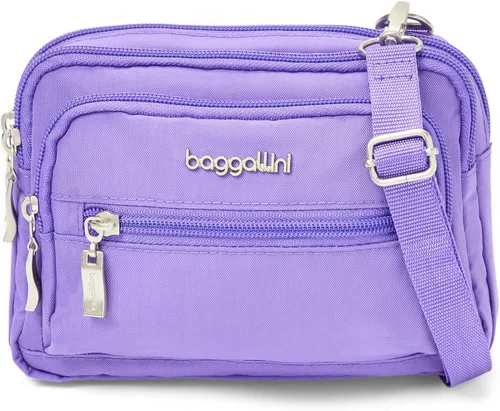 Miniatura 22 de Baggallini Bolsa cruzada pequeña con triple cremallera para mujer, 8 x 6 pulgadas, ligera, convertible