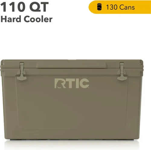 Miniatura 3 de RTIC Caja de hielo portátil de 110 cuartos de galón con aislamiento duro para playa, bebidas, bebidas, campamento, picnic, pesca, barco, barbacoa