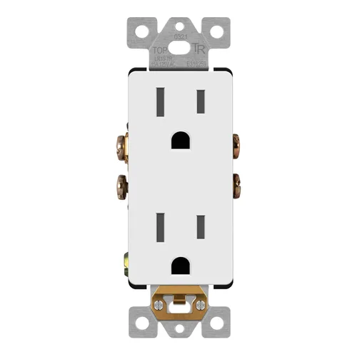 Miniatura 57 de LIDER LR15-TR-GD5P - Receptáculo decorativo mate c/tapa frontal intercambiable, tomacorriente a prueba de manipulaciones/niños, autoconexión a Dorado